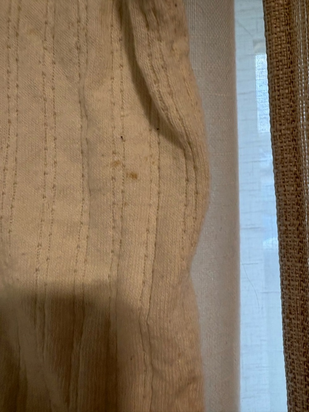 Cream Ribbed Button-Front Tank Top - Picture 3 of 4